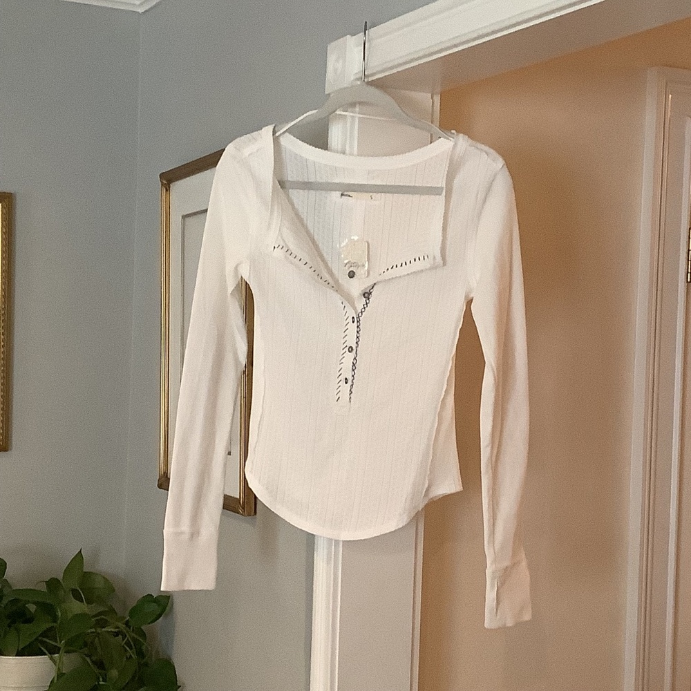 NWT  Free People -  We the Free - Ivory Henley, Size S
